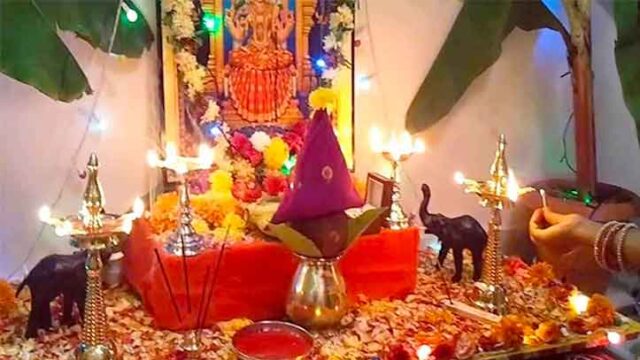 Kuldevi pooja performed with devotion following traditional family worship rituals